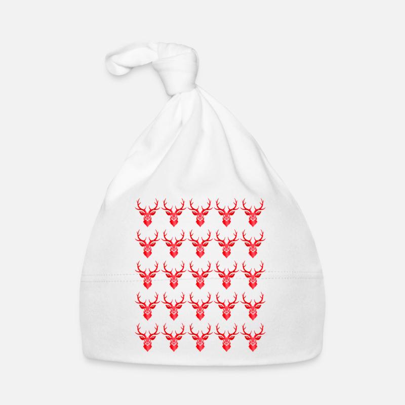 Hirsch mit Geweih Retro Hirschgeweih Souvenir Baby Bio-Mütze