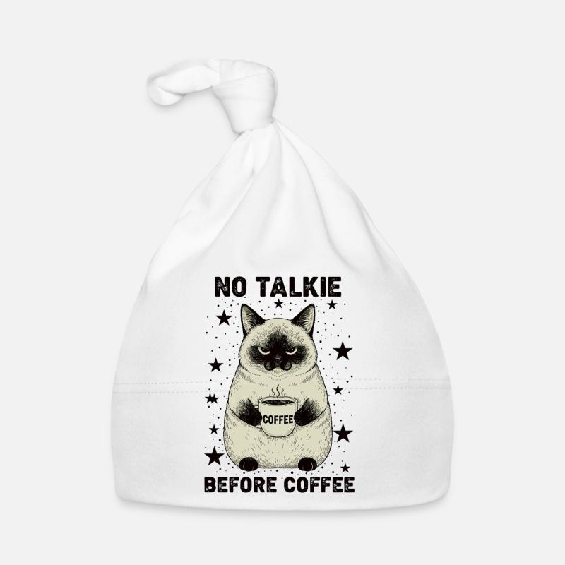 Pas de conversation devant un chat amateur de café Bonnet bio Bébé