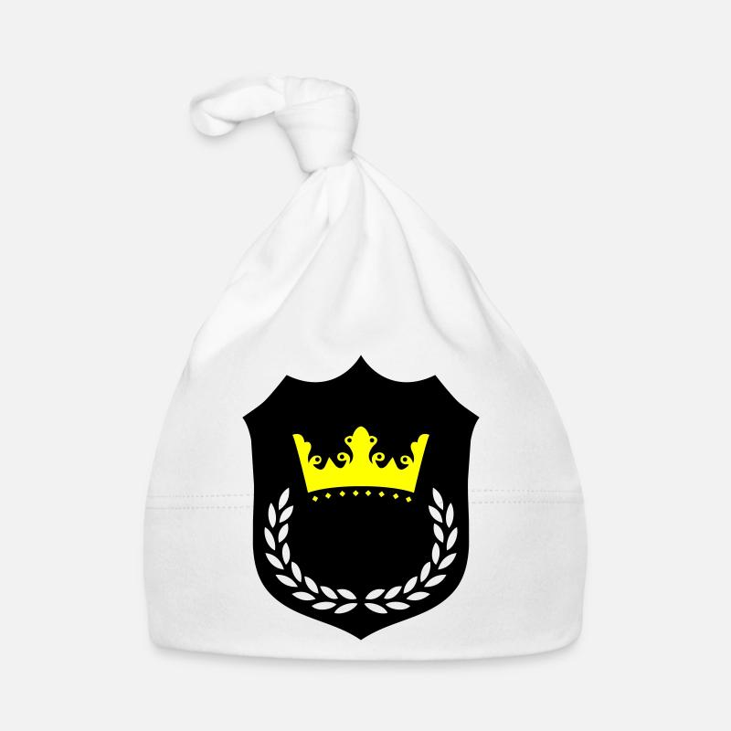 Crown Splendour Yellow Black Organic Baby Cap