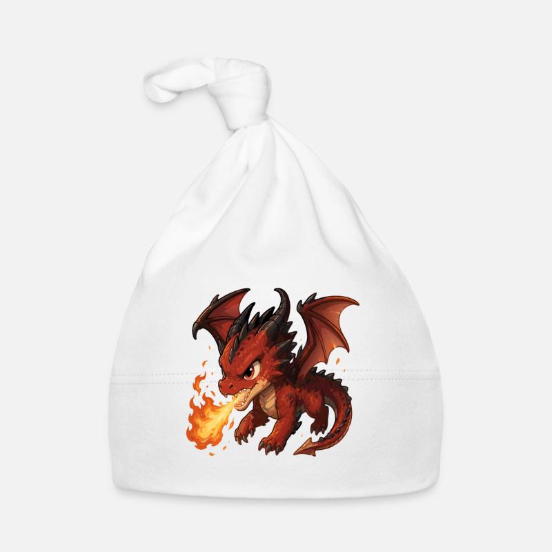Souffle de Feu du Dragon Rouge Bonnet bio Bébé