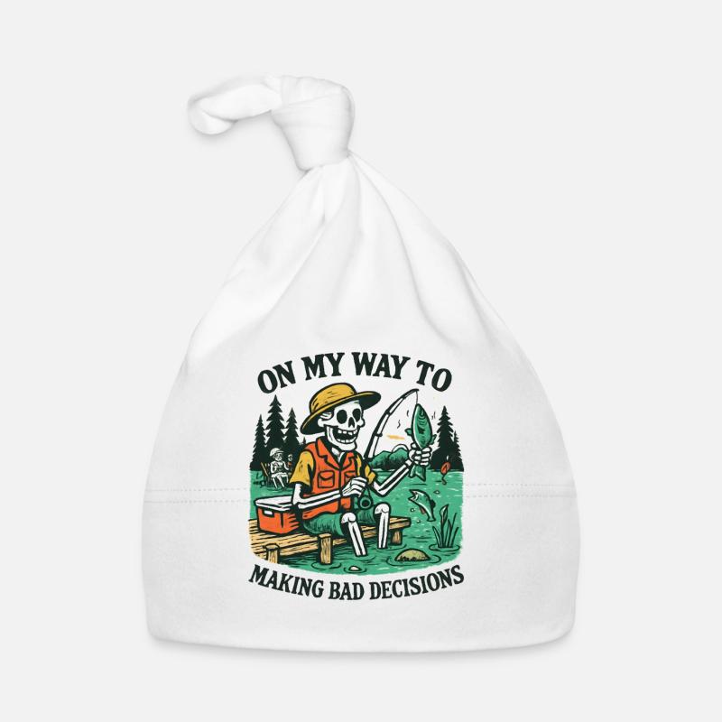 Humour de pêche en route vers de mauvaises décisions Bonnet bio Bébé