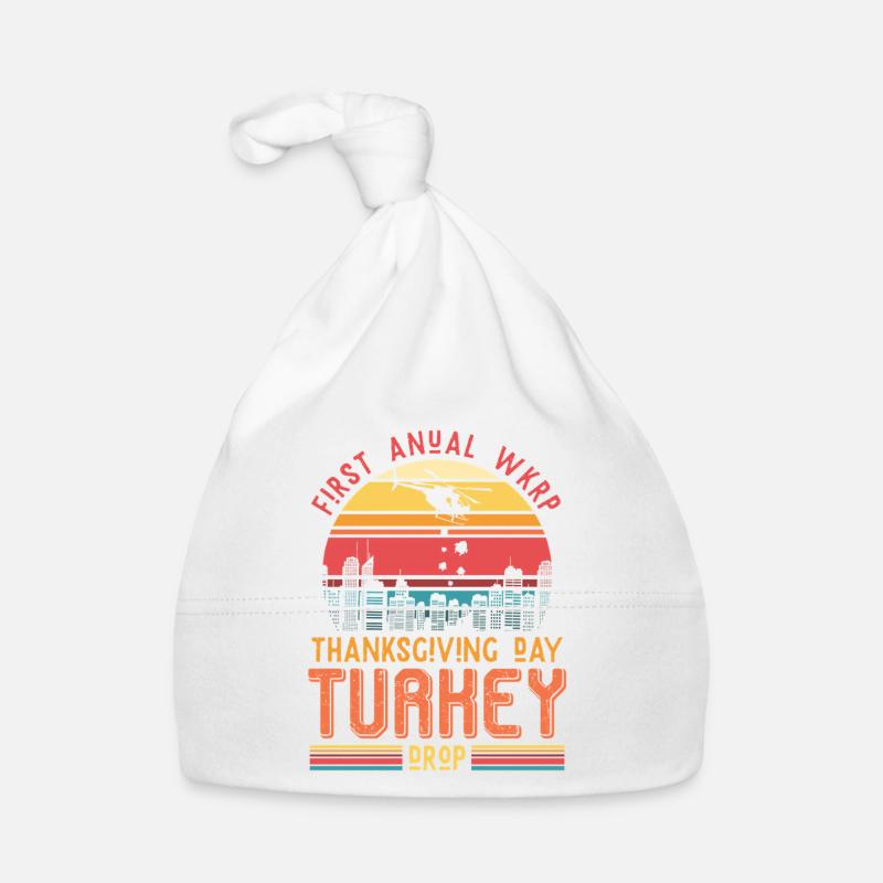 Cadeau rétro pour la Dinde de Thanksgiving Bonnet bio Bébé