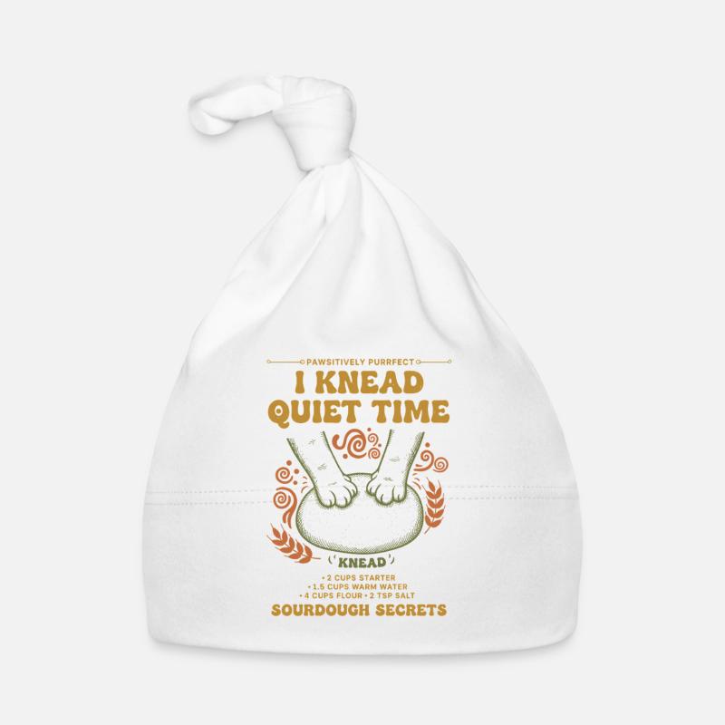 Sourdough I Knead Quiet Time Bread Baking Organic Baby Cap