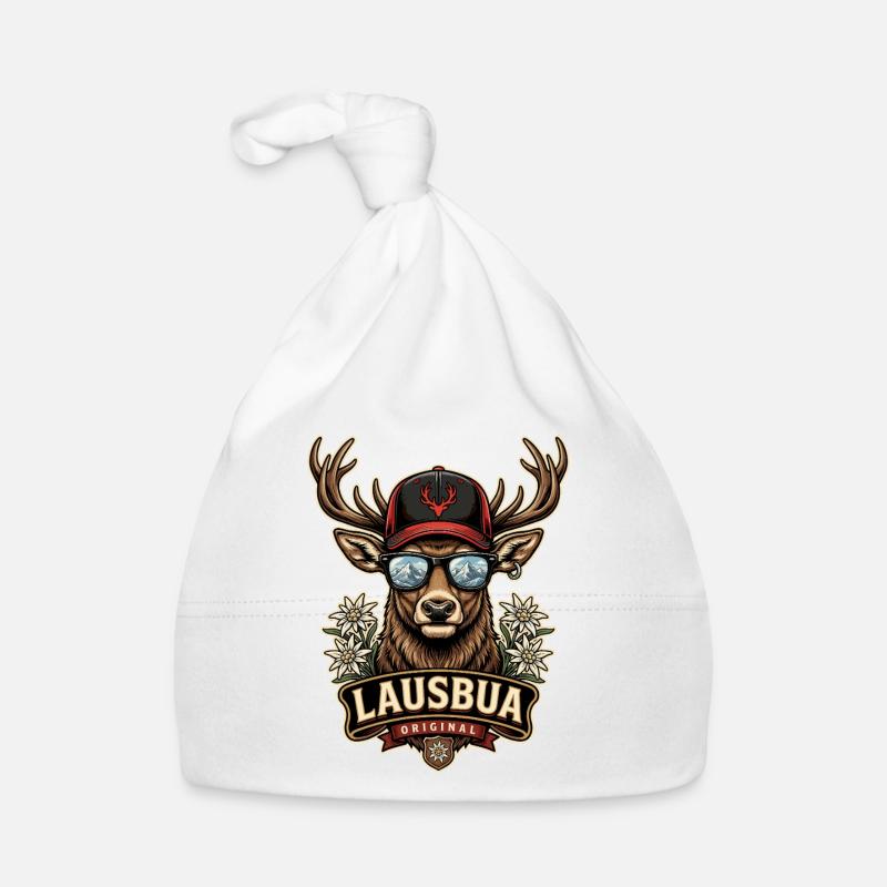 Lausbua Original Bavarian Alpine Hunter Deer Organic Baby Cap