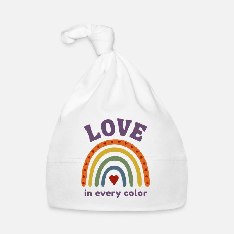 Love in every Color Pride Regenbogen Baby Bio-Mütze