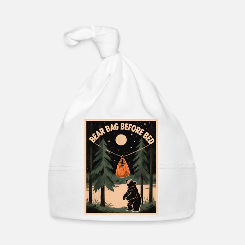 Bear bag before sleeping | Camping Organic Baby Cap