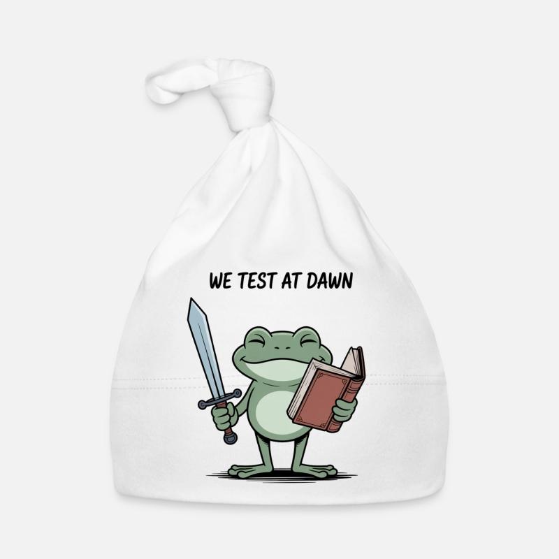 Dawn Quest Frog : Épée et Parchemin Bonnet bio Bébé