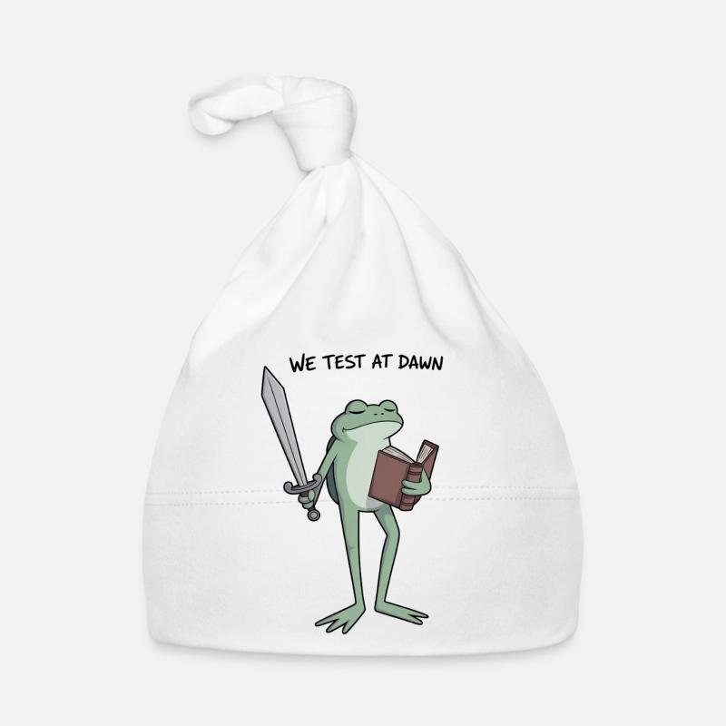 Dawn Ranger Frog: Sword and Tome Organic Baby Cap