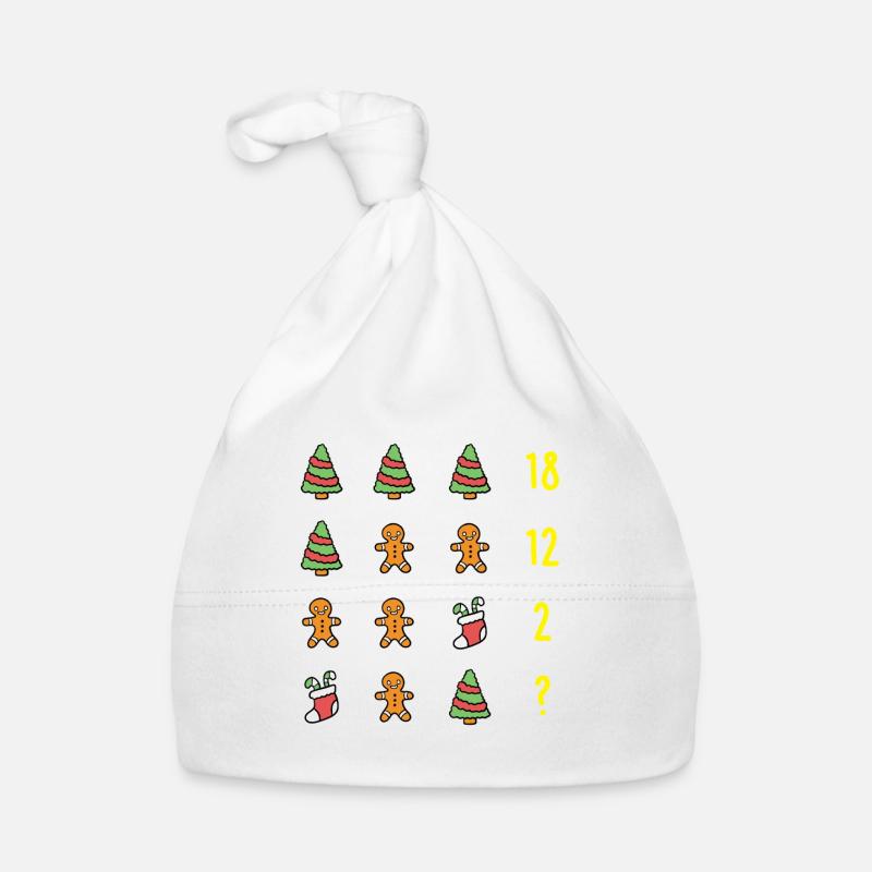 Christmas Puzzle Math Christmas Funny Saying Organic Baby Cap
