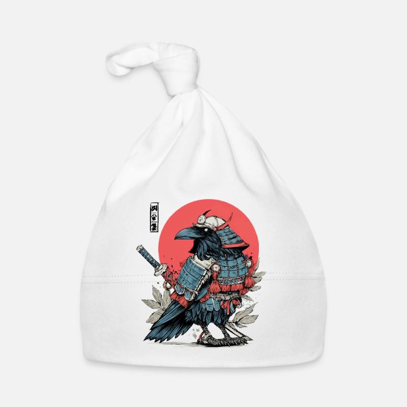 Karmesinrote Samurai-Rabenrüstung Baby Bio-Mütze