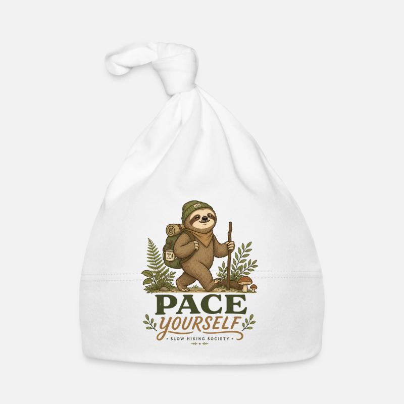 Pace Yourself Sloth Hiking Organic Baby Cap