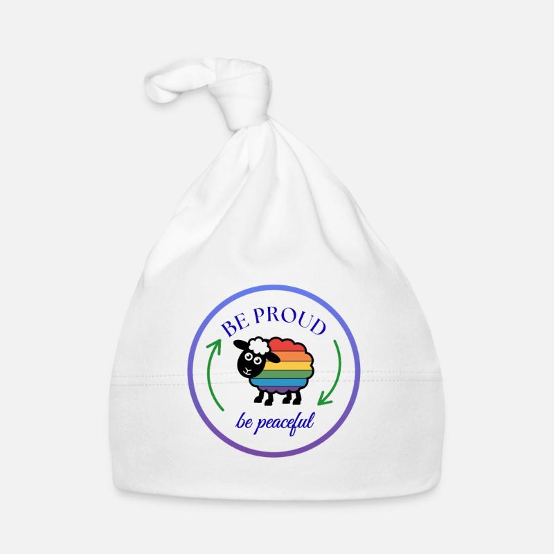 Pride Regenbogen-Schaf: Stolz und Friedlich Baby Bio-Mütze