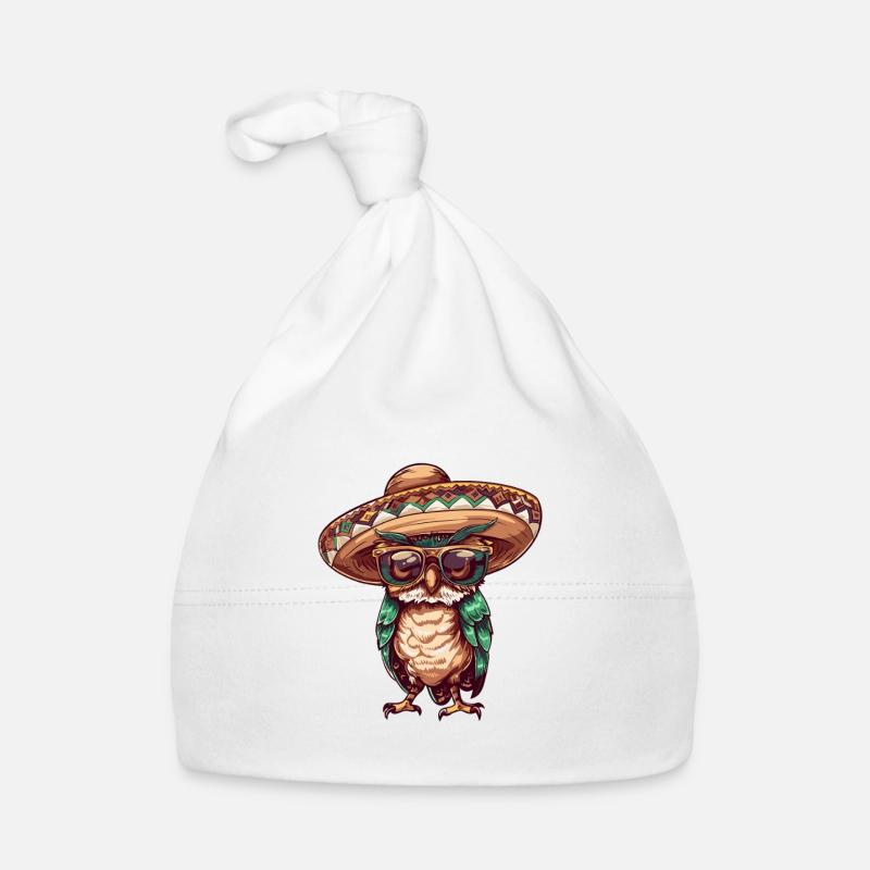 Eule Lustig Sombrero Baby Bio-Mütze