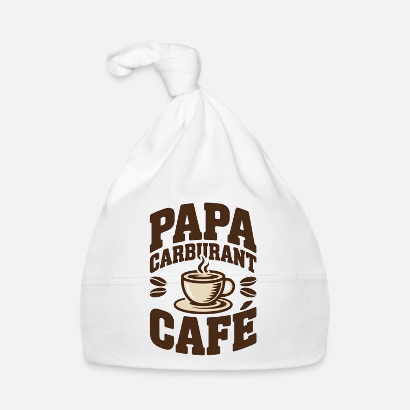 Daddy Fuel Kaffee - Baby Bio-Mütze - Weiß