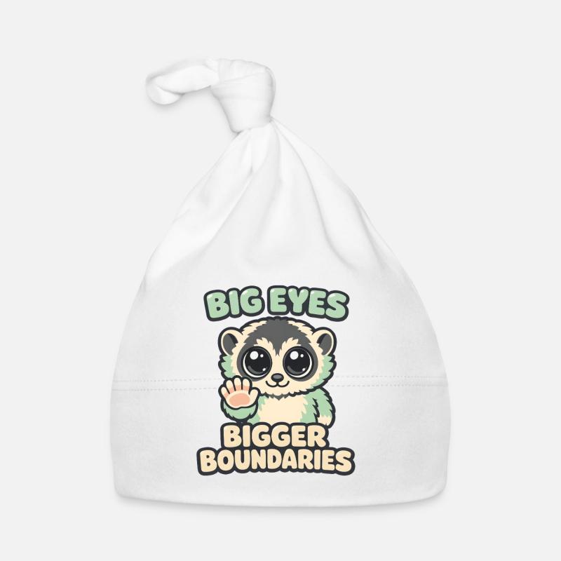 Grands Yeux | Lori prunier avec bordures Bonnet bio Bébé