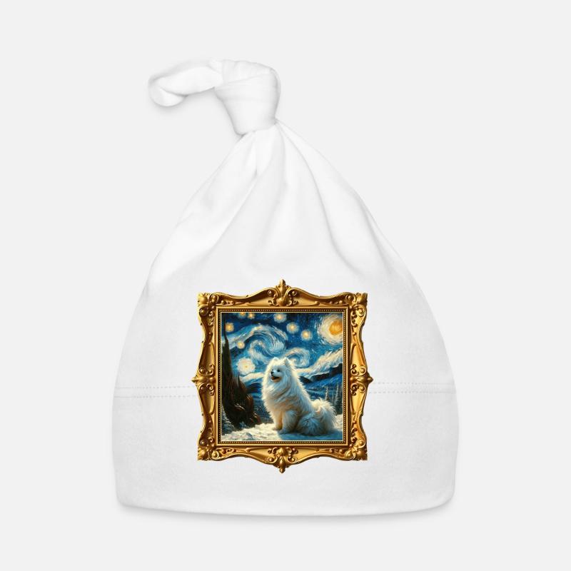 Spitz Zwergspitz Starry Night Baby Bio-Mütze