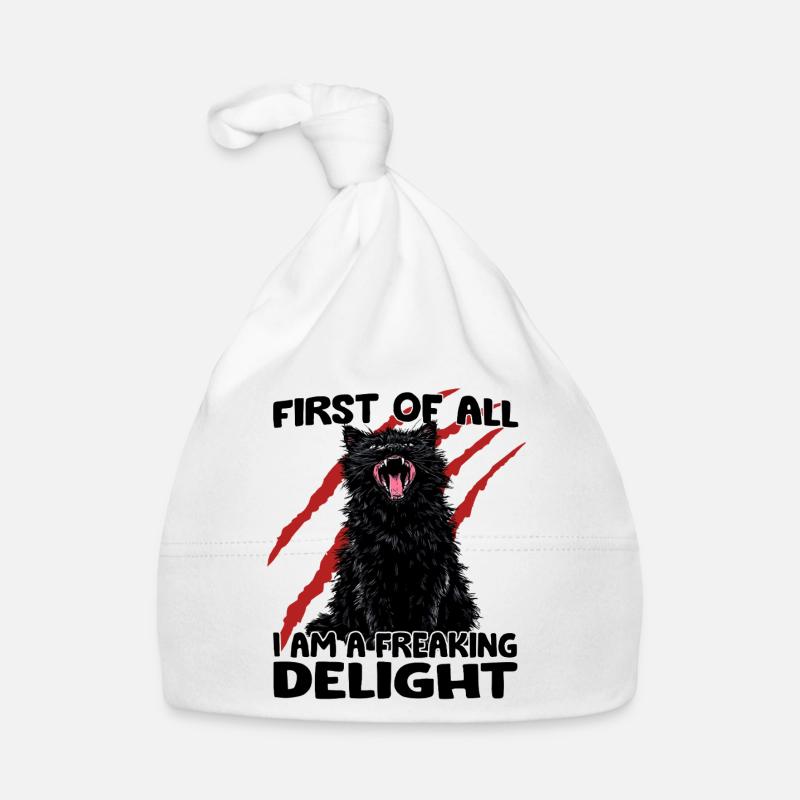 Chat noir coquin Gobelin mode Folie des chats Bonnet bio Bébé