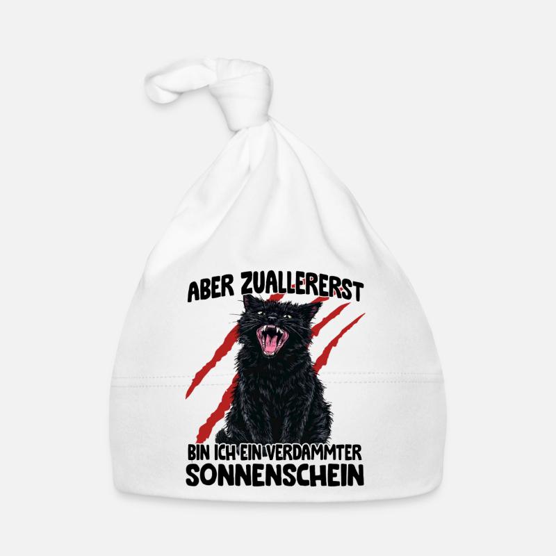 Schwarze Katze Goblin Mode aggressive Katze Zoomie Baby Bio-Mütze