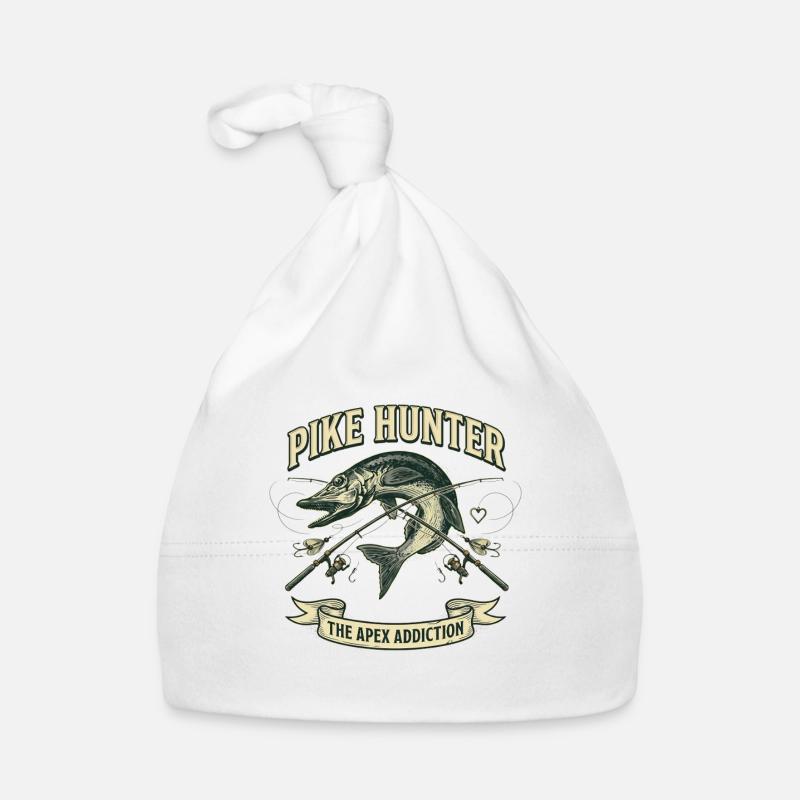 Pike Hunter Pêcheur Predator Vintage Bonnet bio Bébé