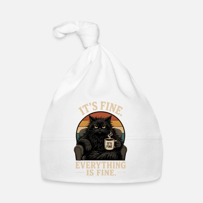 Everything is fine: hangover coffee Organic Baby Cap