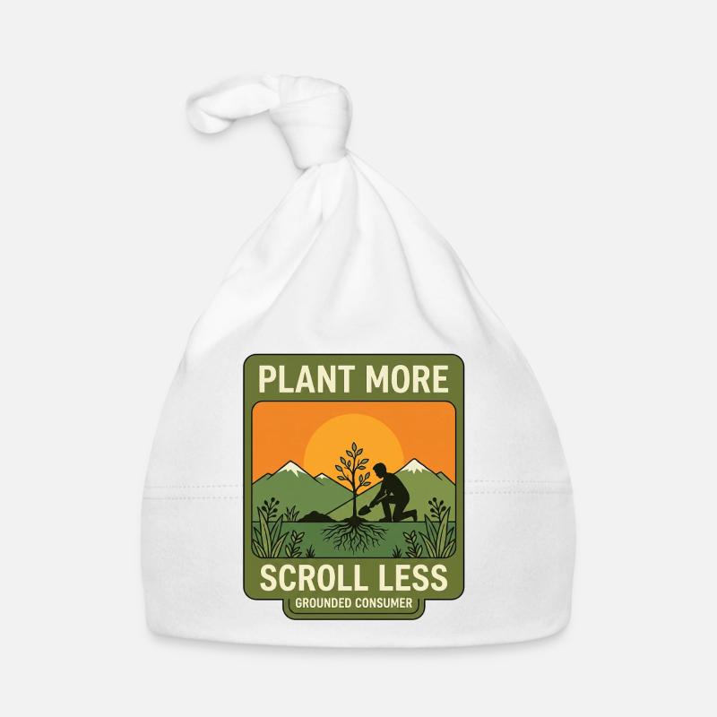 Plant More Scroll Less Organic Baby Cap