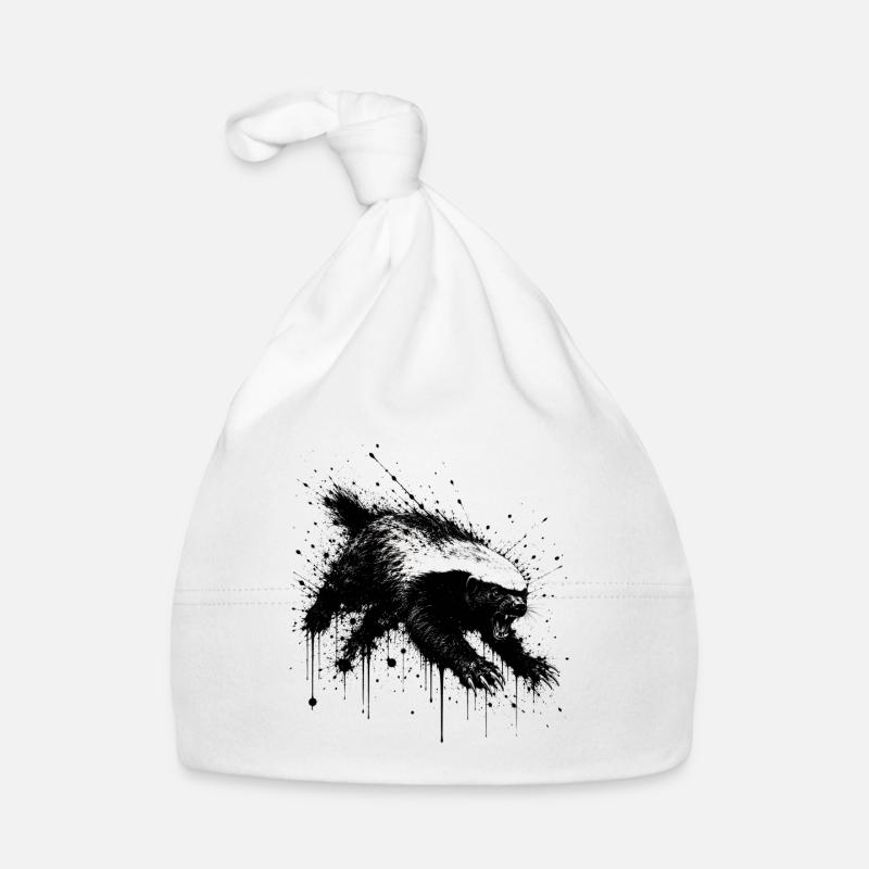 Honey Badger Splatter Organic Baby Cap