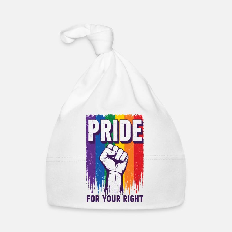 Pride Regenbogen Rechte Statement Shirt Baby Bio-Mütze