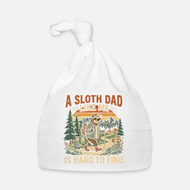Sloth Dad Hiking Adventure Organic Baby Cap