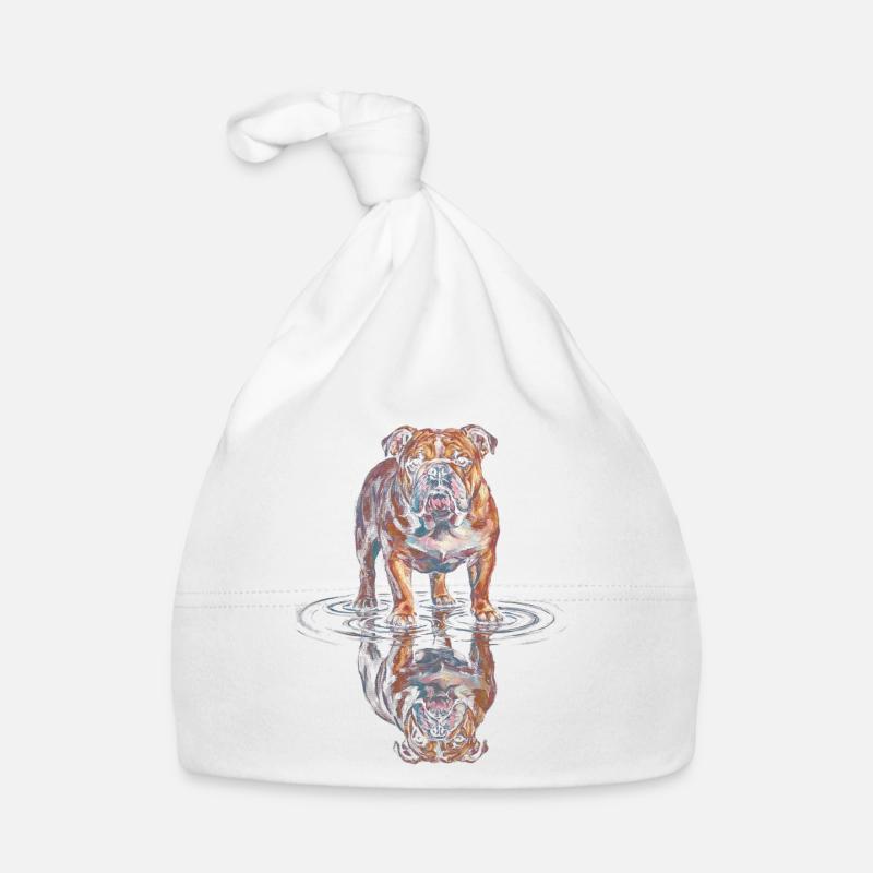 Reflet de l’eau du bouledogue Bonnet bio Bébé