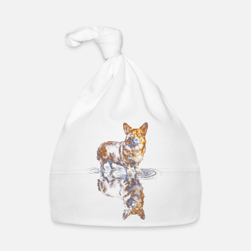 Wasserreflex Corgi  Baby Bio-Mütze
