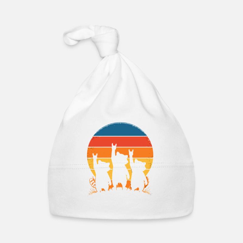Sunset-Hunde Silhouette Punk Baby Bio-Mütze