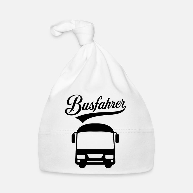 Occupation Bus Driver Text Design by Bus Organic Baby Cap