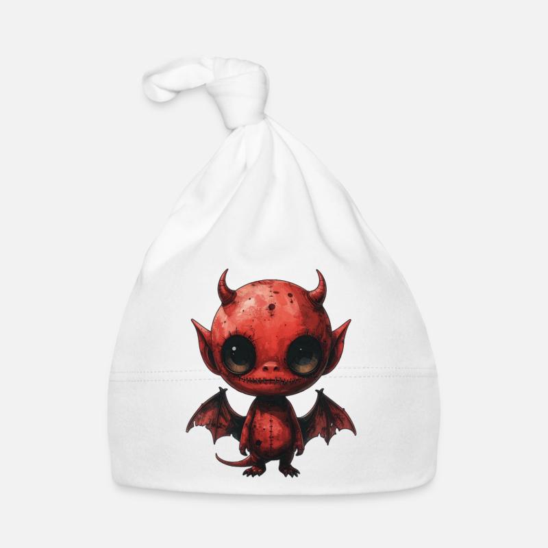 Creepy Cute Red Devil Organic Baby Cap