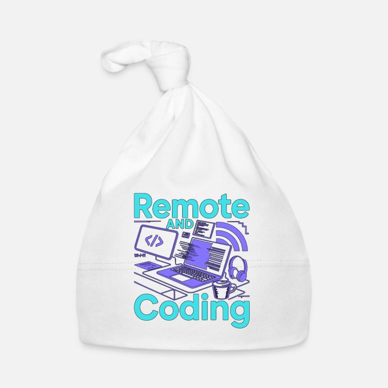 Remote Developer Remote And Coding Web Programmer Baby Bio-Mütze