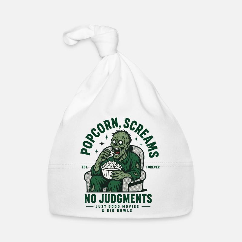 Popcorn Screams No Judgments Organic Baby Cap