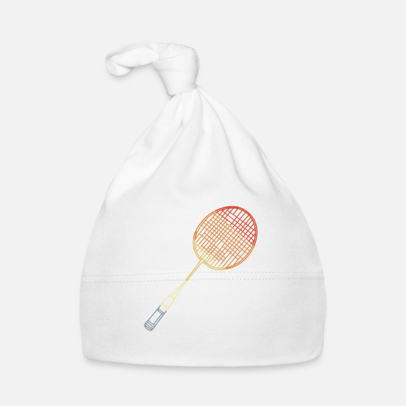 Badminton Racket Sketch Organic Baby Cap