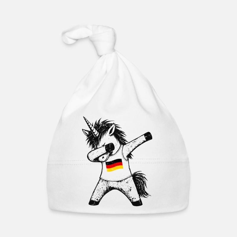 Dabbing Unicorn Germany Fan Organic Baby Cap