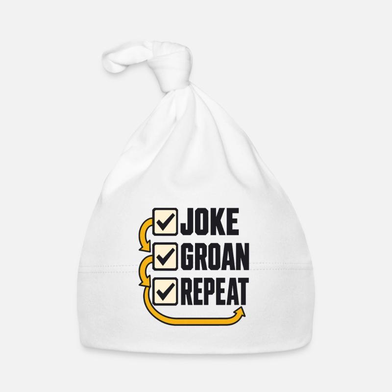 Checklist Joke Groan Repeat Organic Baby Cap
