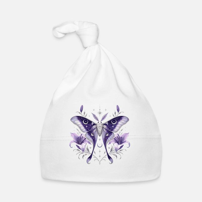 Papillon de nuit de lune pourpre Bonnet bio Bébé