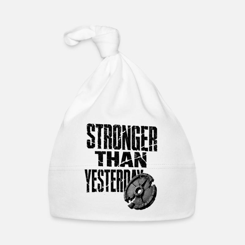 Stronger Spruch Baby Bio-Mütze