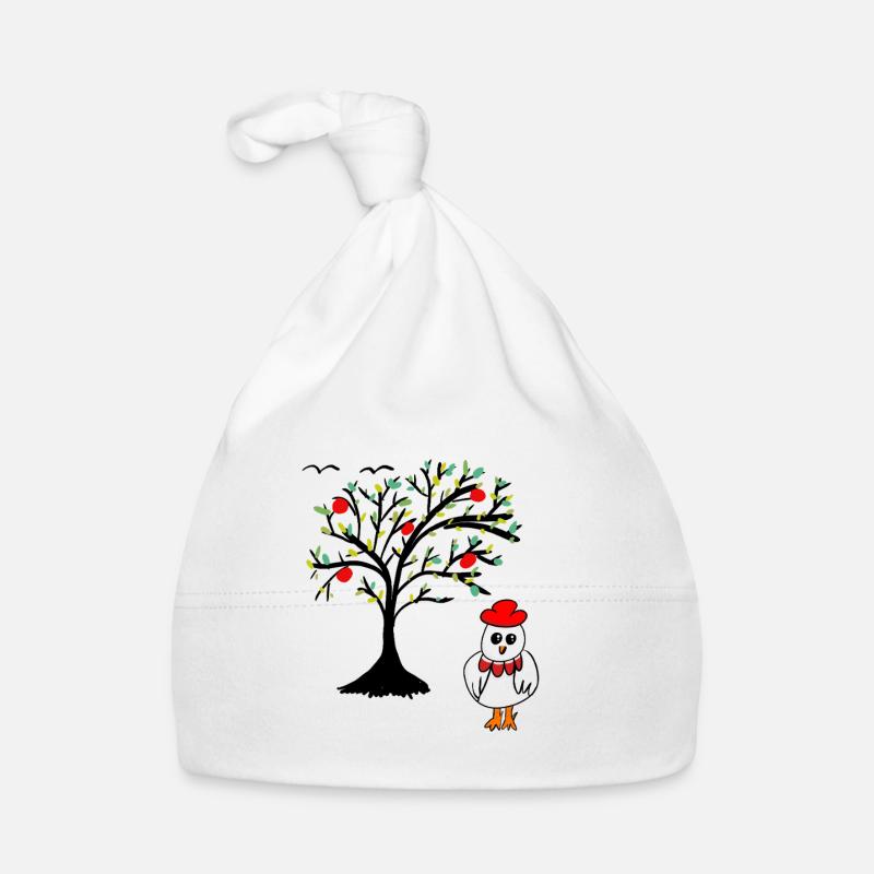 Apple Tree Chicken Hen Chickens Tree Organic Baby Cap