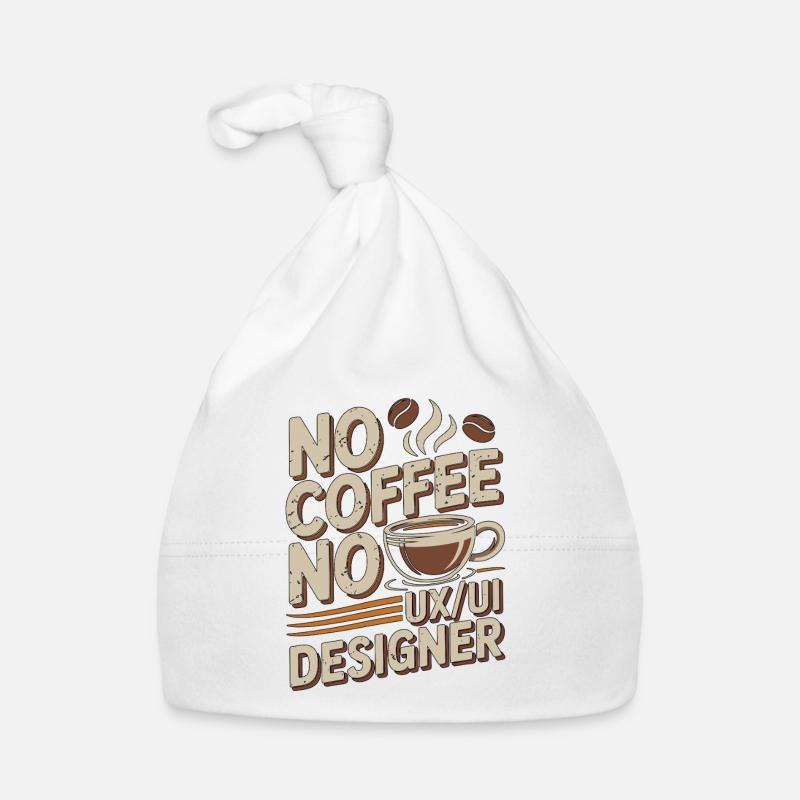 UX/UI Designer No Coffee Web Designer Coffee Lover Baby Bio-Mütze