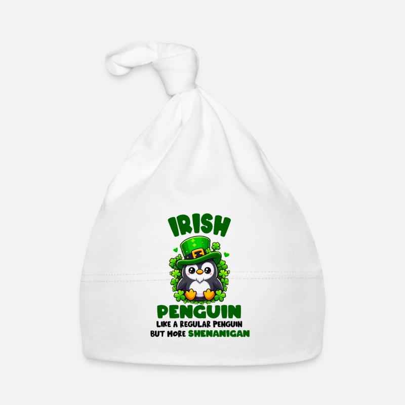 Charme irlandais du trèfle du Pingouin Bonnet bio Bébé