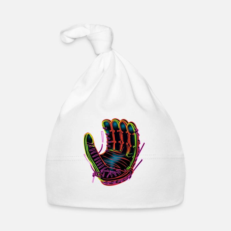 Baseball Glove Synthwave Organic Baby Cap