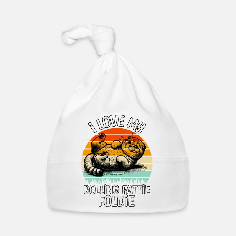 Funny Fold-eared Cat Organic Baby Cap