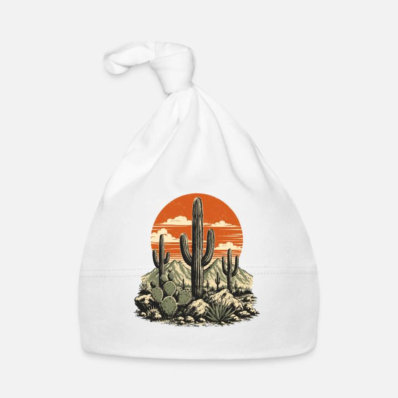 Desert Cactus Sunset Baby Bio-Mütze