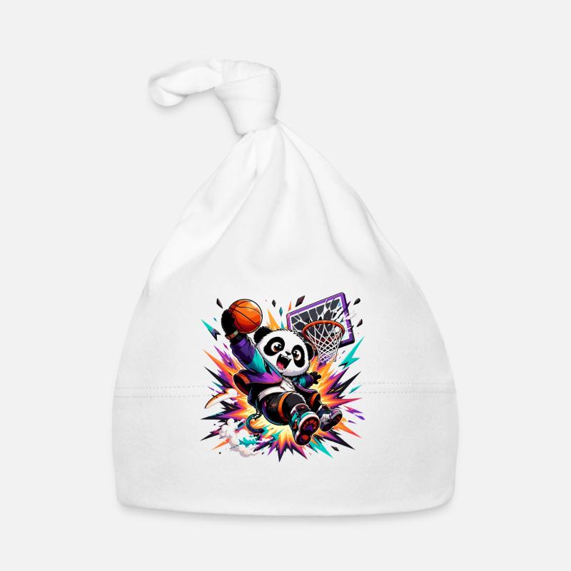 Panda Slam Dunk Neon Organic Baby Cap