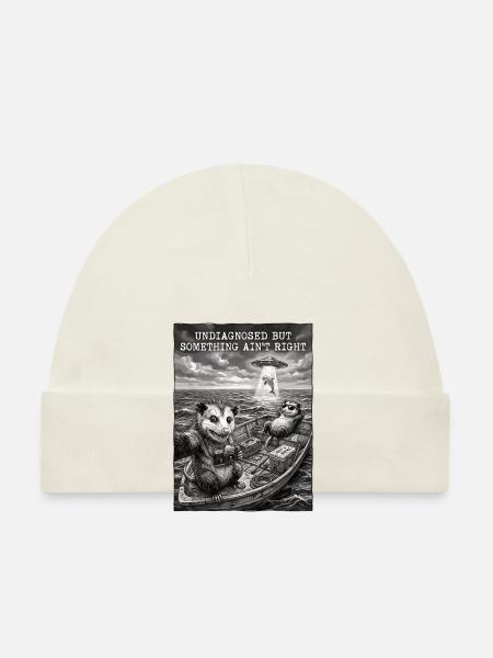Undiagnosed but something ain't right - Organic Baby Cap - white - Front