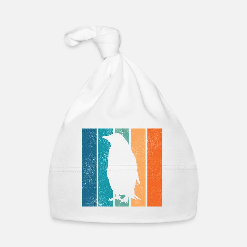 Pinguin Pinguine Tier Eis Südpol Retro Geschenk Baby Bio-Mütze
