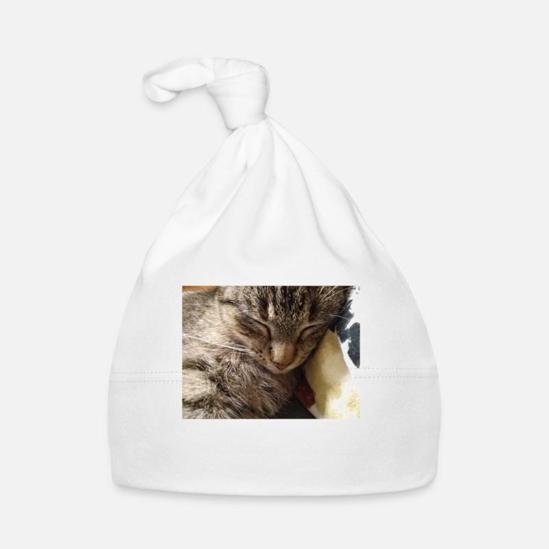 katzen, kätzchen, - Baby Bio-Mütze - Weiß